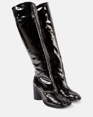 Maison Margiela Tabi patent leather knee-high boots