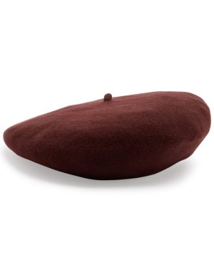 Maison Margiela Wool Beret - Bordeaux - M (UK12 / M)