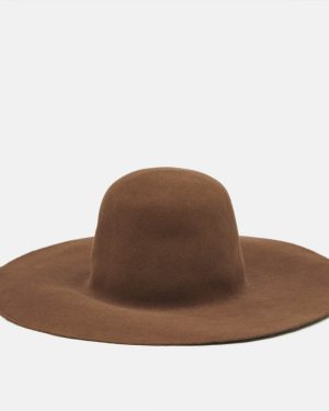 Maison Michel Paris Dusty Beige Felt Trent Hat M