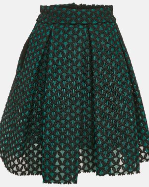 Maje Green Embroidered Tulle Pleated Mini Skirt S