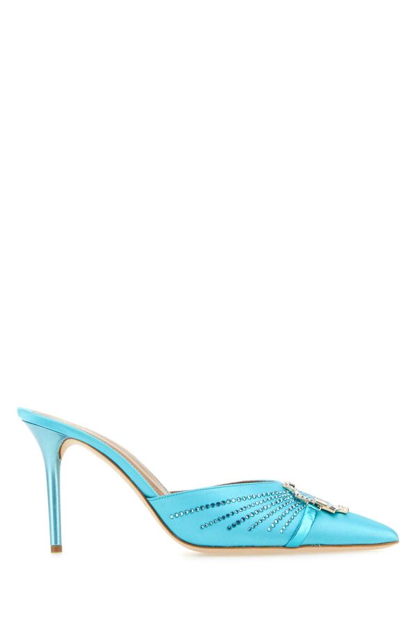 Malone Souliers Embellished Satin Missy Mules