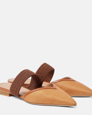Malone Souliers Manu woven raffia mules