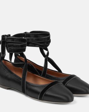 Malone Souliers Spencer satin ballet flats