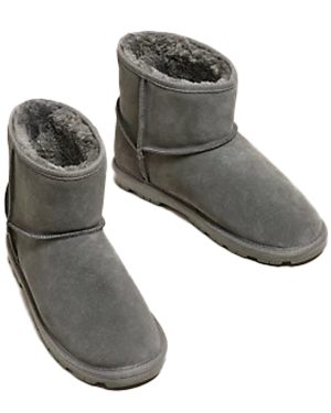 M&S | Womens Suede Boots Faux Fur Lining