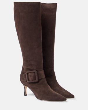 Manolo Blahnik Bayhi Gala suede knee-high boots