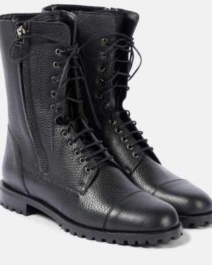 Manolo Blahnik Lugata leather lace-up boots