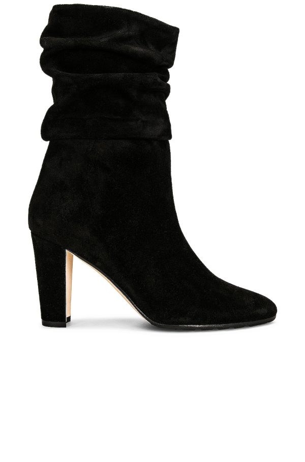 Manolo Blahnik Suede Calasso 90 Boot in Black - Black. Size 40 (also in 41).