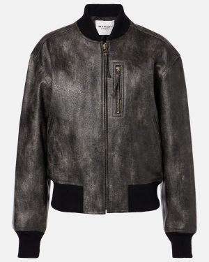 Marant Etoile Crisley faux leather bomber jacket