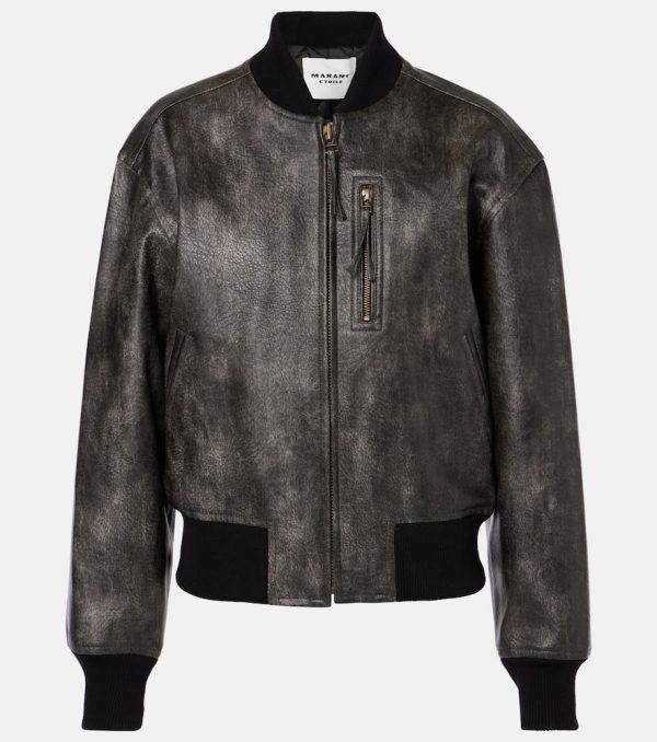 Marant Etoile Crisley faux leather bomber jacket