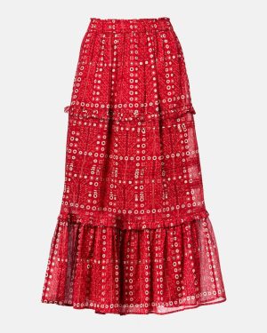 Marant Etoile Diya printed cotton maxi skirt