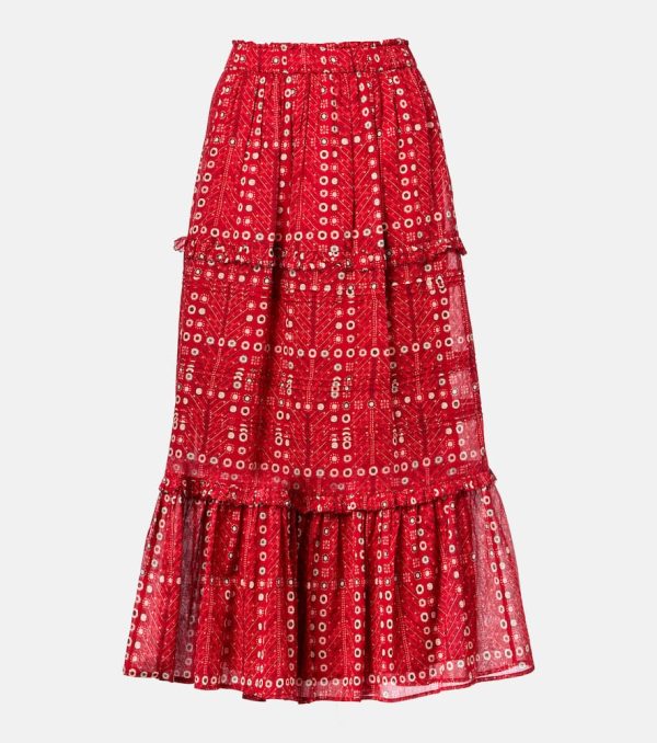 Marant Etoile Diya printed cotton maxi skirt