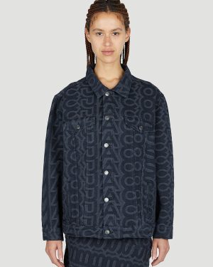 Marc Jacobs Monogram Denim Jacket - Woman Jackets Black M