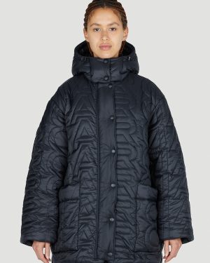 Marc Jacobs Monogram Quilted Puffer Coat - Woman Jackets Black M