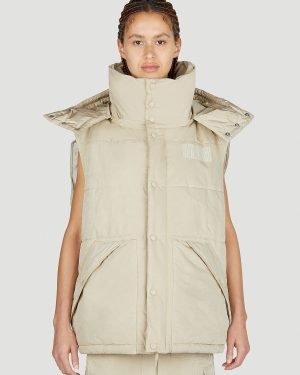 Marc Jacobs Oversized Puffer Gilet - Woman Jackets Beige Xs