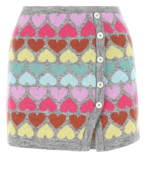 Marco Rambaldi Embroidered Mohair Blend Mini Skirt