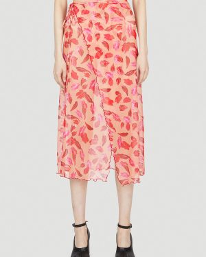 Marco Rambaldi Lips Wrap Beach Skirt - Woman Skirts Orange L