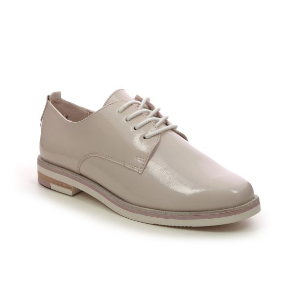 Marco Tozzi Bacone Nude Patent Womens Brogues 23200-41-522 in a Plain Man-made in Size 40