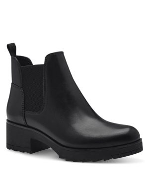 Marco Tozzi Dono Chelsea Black Womens Chelsea Boots 25806-41-001 in a Plain Man-made in Size 42
