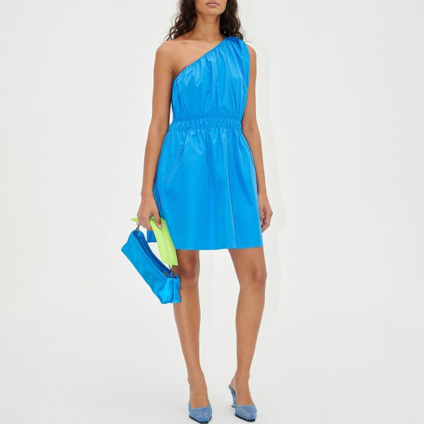 Marine Blue Off The Shoulder Dress