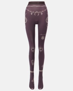 Marine Serre Printed jersey tights