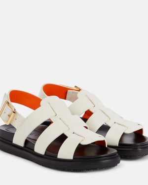 Marni Fussbett Gladiator leather sandals
