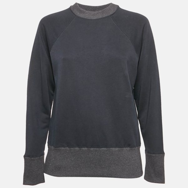 Marni Navy Blue Cotton Crew Neck Long Sleeve Sweatshirt S