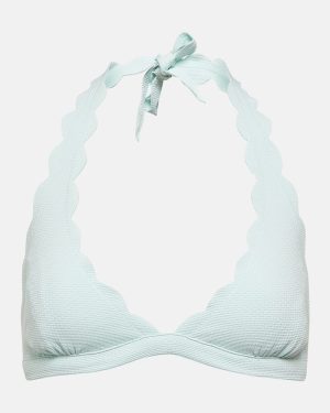 Marysia Spring scalloped halter neck bikini top