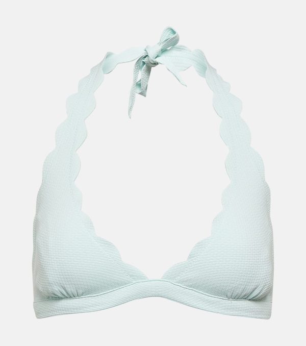 Marysia Spring scalloped halter neck bikini top