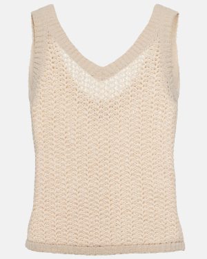 Max Mara Arrigo knit cotton-blend tank top