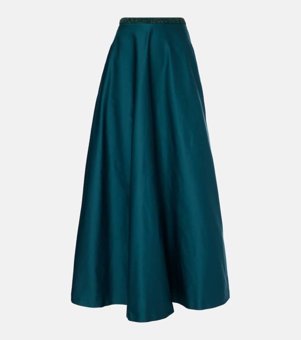 Max Mara Brasile embellished maxi skirt