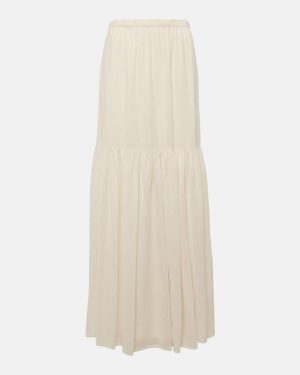 Max Mara Cafila pleated virgin wool maxi skirt