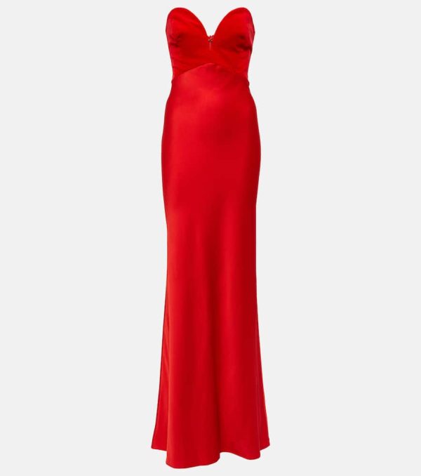 Max Mara Caldaia crepe satin maxi dress