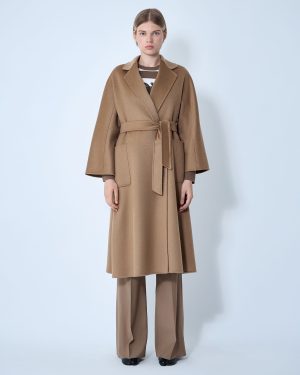 Max Mara Cashmere Coat - Woman Coats Camel It - 42