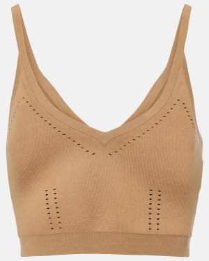 Max Mara Cropped knitted tank top