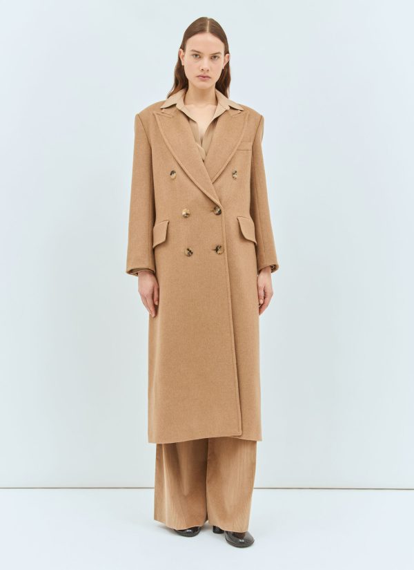 Max Mara Double-breasted Camel Coat - Woman Coats Camel It - 42
