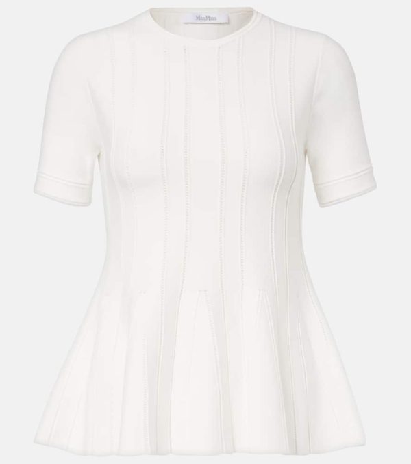 Max Mara Epoche peplum open-knit top
