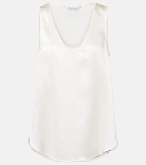 Max Mara Filly silk satin tank top