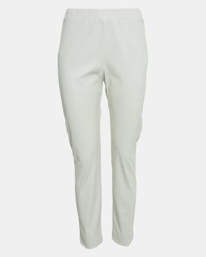 Max Mara Grey Faux Leather Skinny Pants M