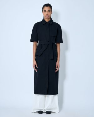 Max Mara Heavy-duty Trench Coat - Woman Coats Black It - 38