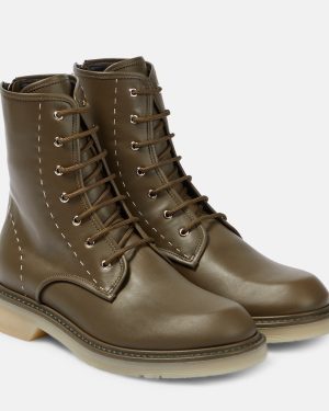 Max Mara Leather combat boots
