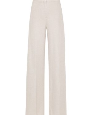 Max Mara Linen Blend Wide-Leg Trousers
