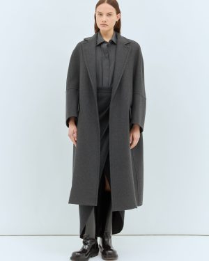 Max Mara Oversized Wool-and-cashmere Coat - Woman Coats Grey It - 44