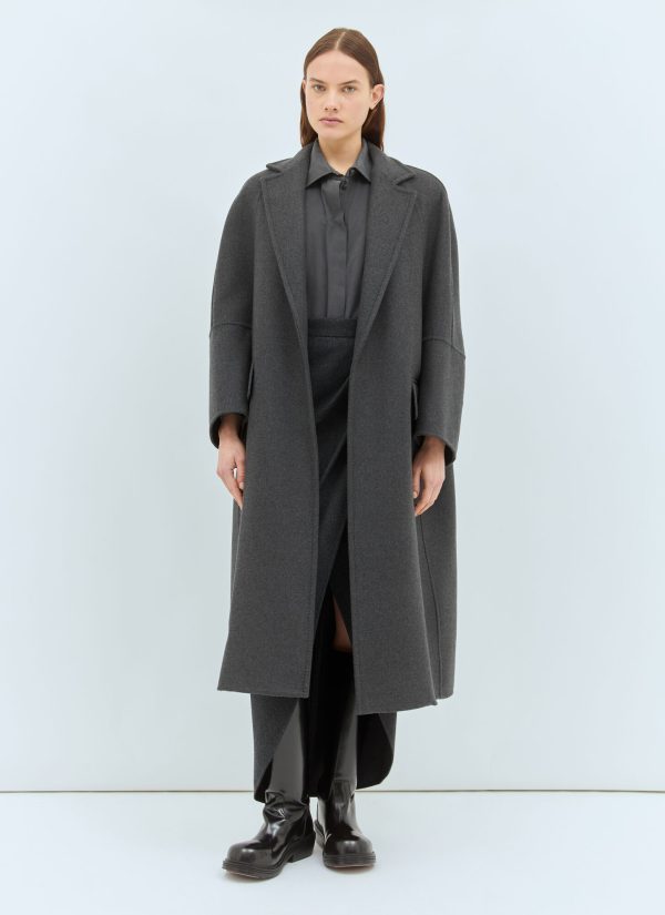 Max Mara Oversized Wool-and-cashmere Coat - Woman Coats Grey It - 44