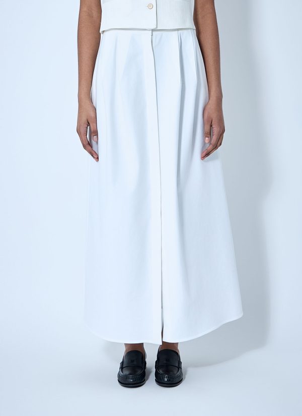 Max Mara Pleated Midi Skirt - Woman Skirts White It - 40