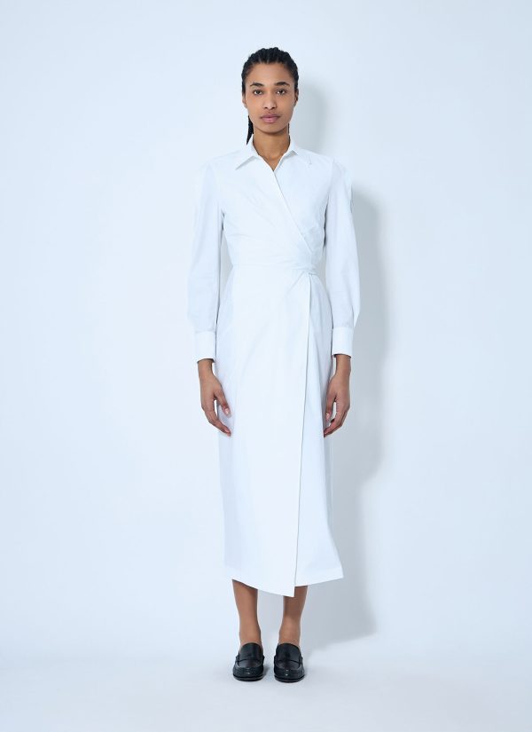 Max Mara Poplin Shirt Dress - Woman Dresses White It - 38