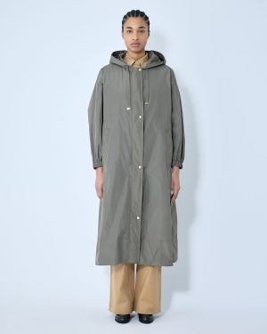Max Mara Ripstop Hooded Coat - Woman Coats Green It - 40
