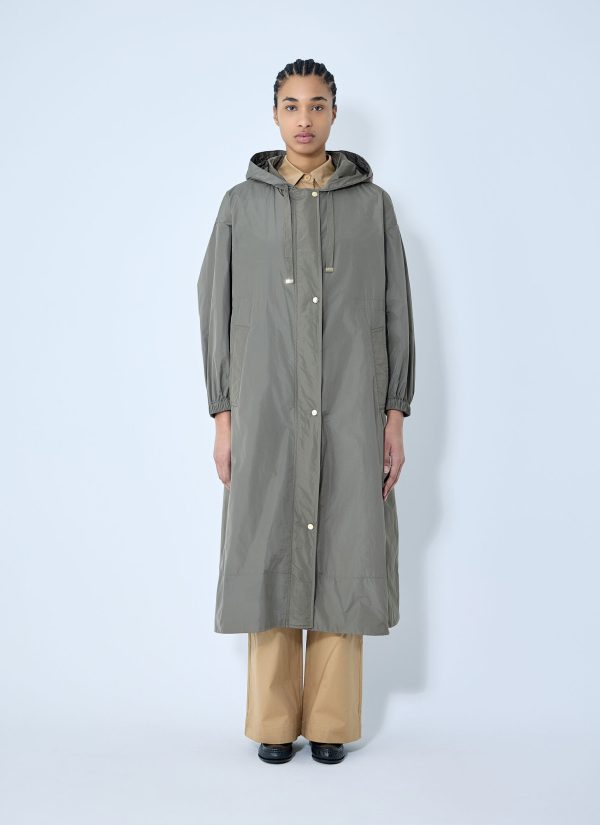 Max Mara Ripstop Hooded Coat - Woman Coats Green It - 40