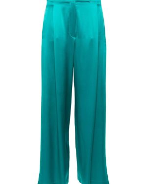 Max Mara Satin Wide-Leg Silk Trousers