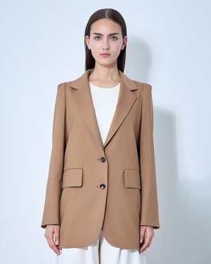 Max Mara Single-breasted Blazer - Woman Blazers Beige Uk - 12