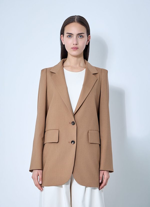 Max Mara Single-breasted Blazer - Woman Blazers Beige Uk - 12